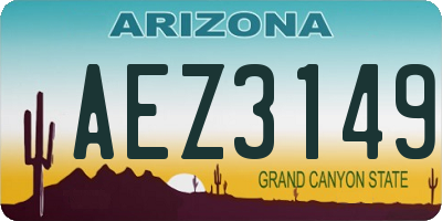 AZ license plate AEZ3149