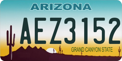 AZ license plate AEZ3152