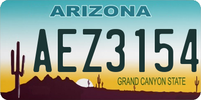 AZ license plate AEZ3154