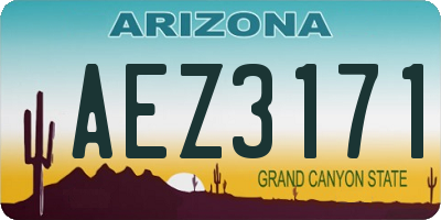 AZ license plate AEZ3171