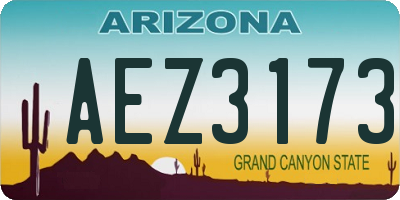 AZ license plate AEZ3173