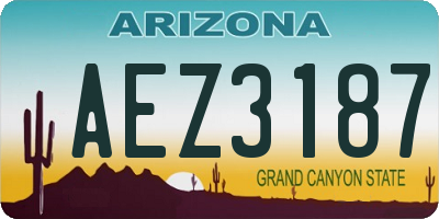 AZ license plate AEZ3187