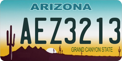 AZ license plate AEZ3213