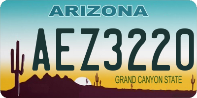 AZ license plate AEZ3220