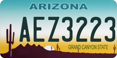 AZ license plate AEZ3223