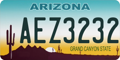 AZ license plate AEZ3232