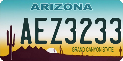 AZ license plate AEZ3233
