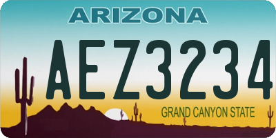 AZ license plate AEZ3234
