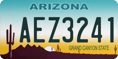 AZ license plate AEZ3241