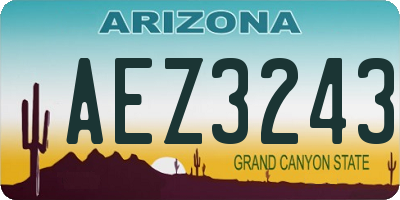 AZ license plate AEZ3243