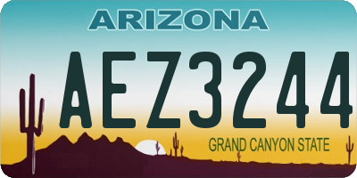 AZ license plate AEZ3244