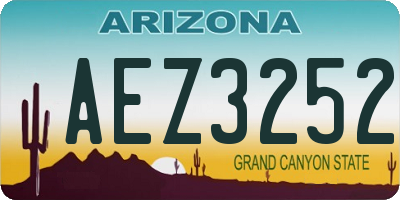 AZ license plate AEZ3252
