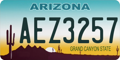AZ license plate AEZ3257