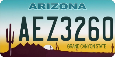 AZ license plate AEZ3260