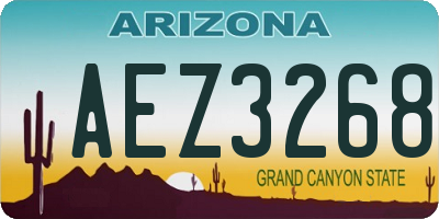 AZ license plate AEZ3268
