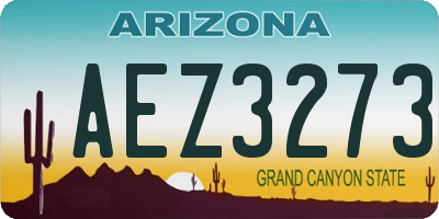 AZ license plate AEZ3273