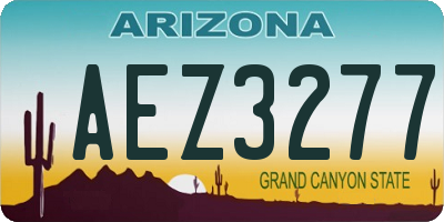AZ license plate AEZ3277