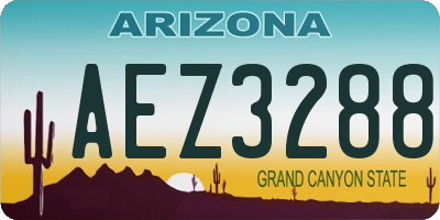 AZ license plate AEZ3288