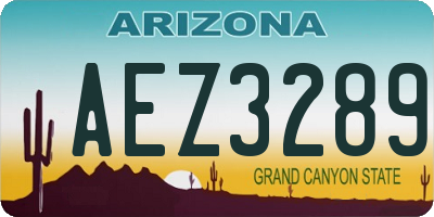 AZ license plate AEZ3289