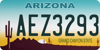 AZ license plate AEZ3293