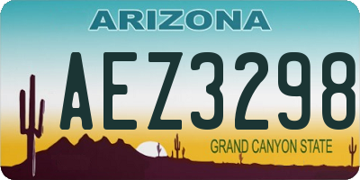 AZ license plate AEZ3298