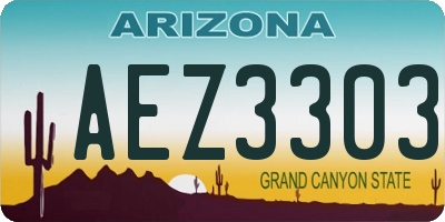 AZ license plate AEZ3303