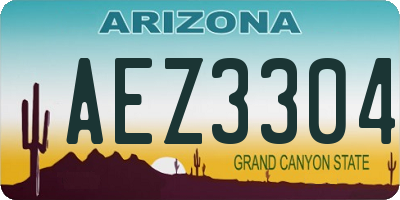 AZ license plate AEZ3304