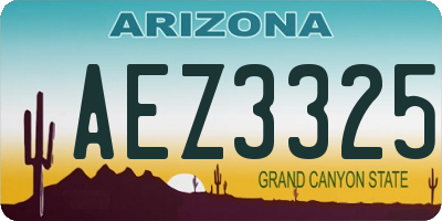 AZ license plate AEZ3325