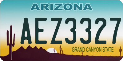 AZ license plate AEZ3327
