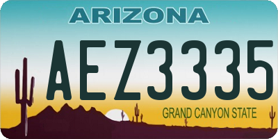 AZ license plate AEZ3335