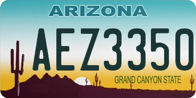 AZ license plate AEZ3350