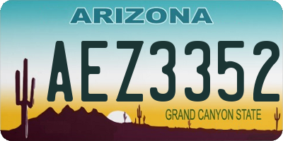 AZ license plate AEZ3352