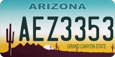 AZ license plate AEZ3353