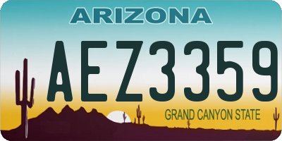 AZ license plate AEZ3359