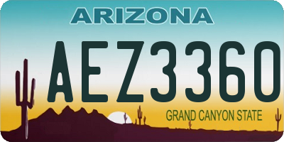 AZ license plate AEZ3360