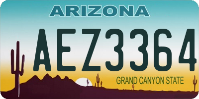AZ license plate AEZ3364