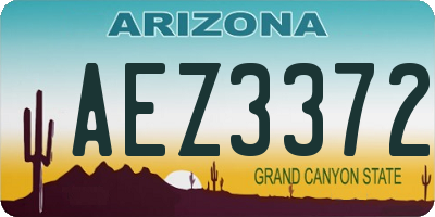 AZ license plate AEZ3372
