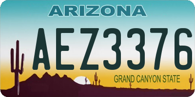 AZ license plate AEZ3376