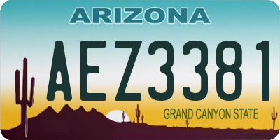 AZ license plate AEZ3381