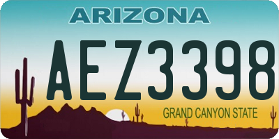 AZ license plate AEZ3398