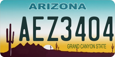 AZ license plate AEZ3404