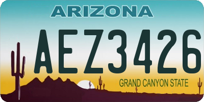 AZ license plate AEZ3426
