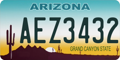 AZ license plate AEZ3432