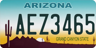 AZ license plate AEZ3465