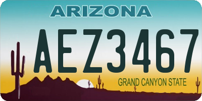 AZ license plate AEZ3467