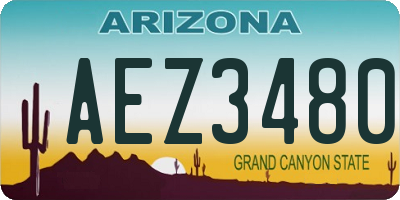 AZ license plate AEZ3480