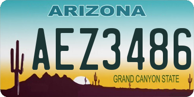 AZ license plate AEZ3486
