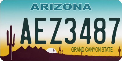 AZ license plate AEZ3487