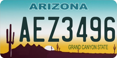 AZ license plate AEZ3496