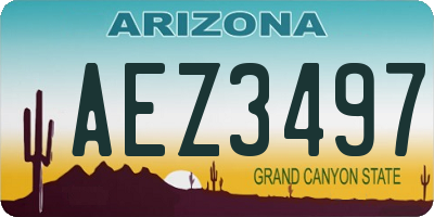 AZ license plate AEZ3497